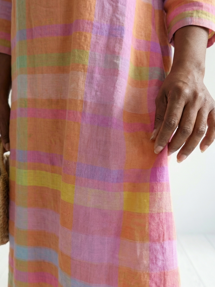 Tessa | Robe Midi Rayée Drapeau Facile
