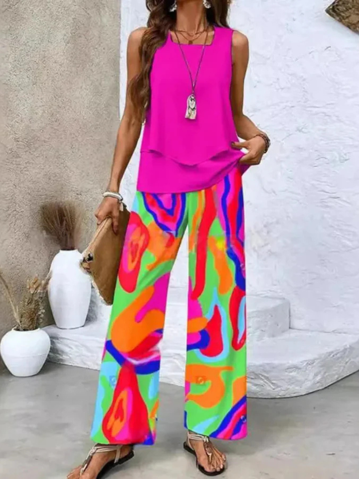 Ovelynra™ | Top sans manches et pantalon large