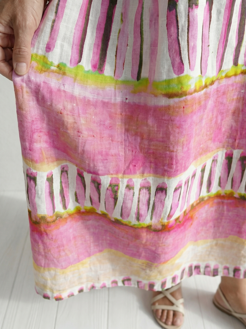 Calla | Robe Midi à Rayures à Motif Facile