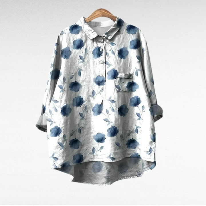 Camille | Blouse d'été en lin élégante