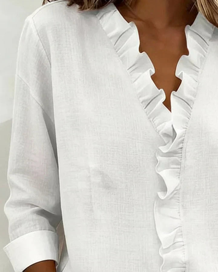 Elara · Blouse Élégante à Volants Claire