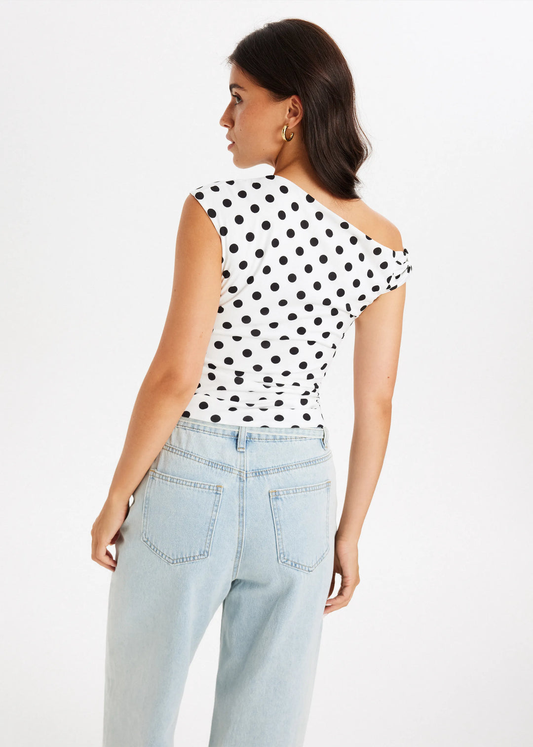Elara · Haut Asymétrique à Pois