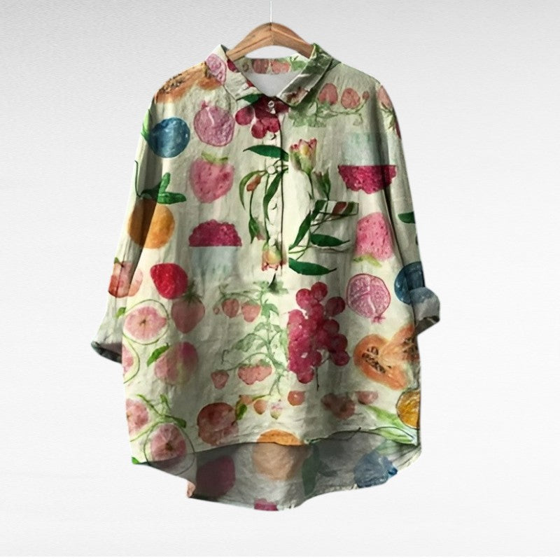 Camille | Blouse d'été en lin élégante