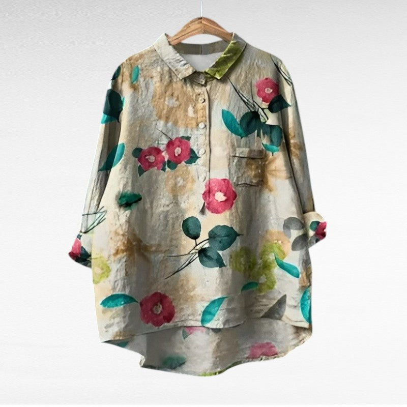 Camille | Blouse d'été en lin élégante