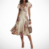 La Scintilla | Robe Élégante Drapée Florale Camille