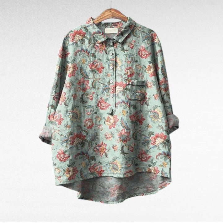 Claire | Blouse d'été en lin élégante
