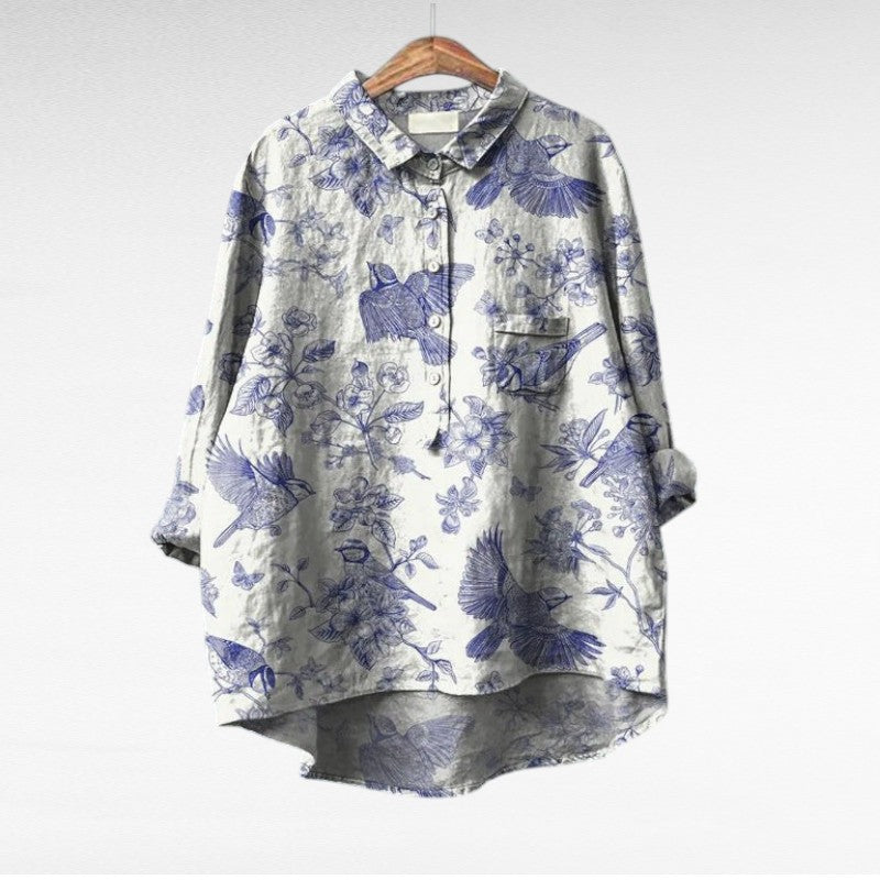 Claire | Blouse d'été en lin élégante