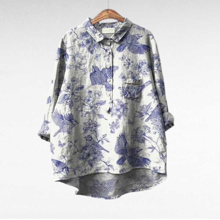Claire | Blouse d'été en lin élégante