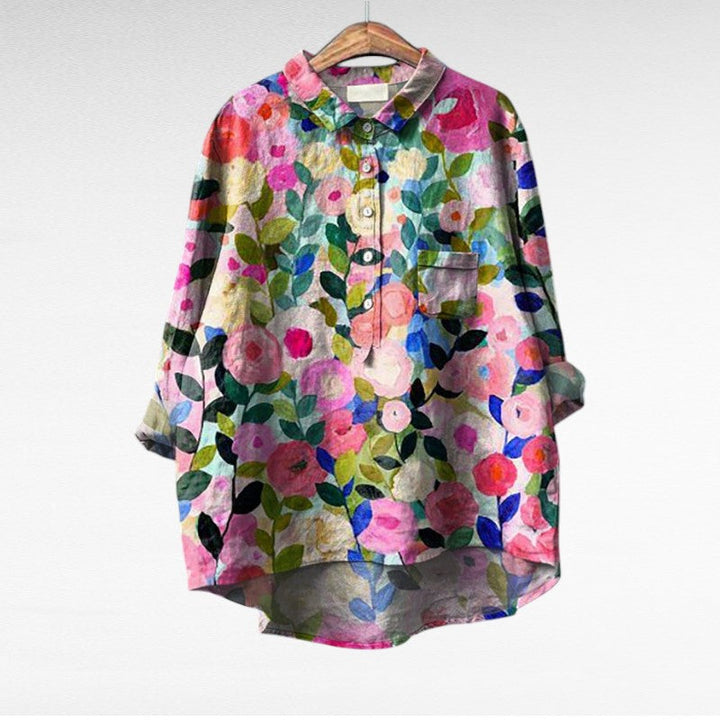 Claire | Blouse d'été en lin élégante