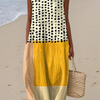 Leah™ | Robe Midi Colorblock à Pois