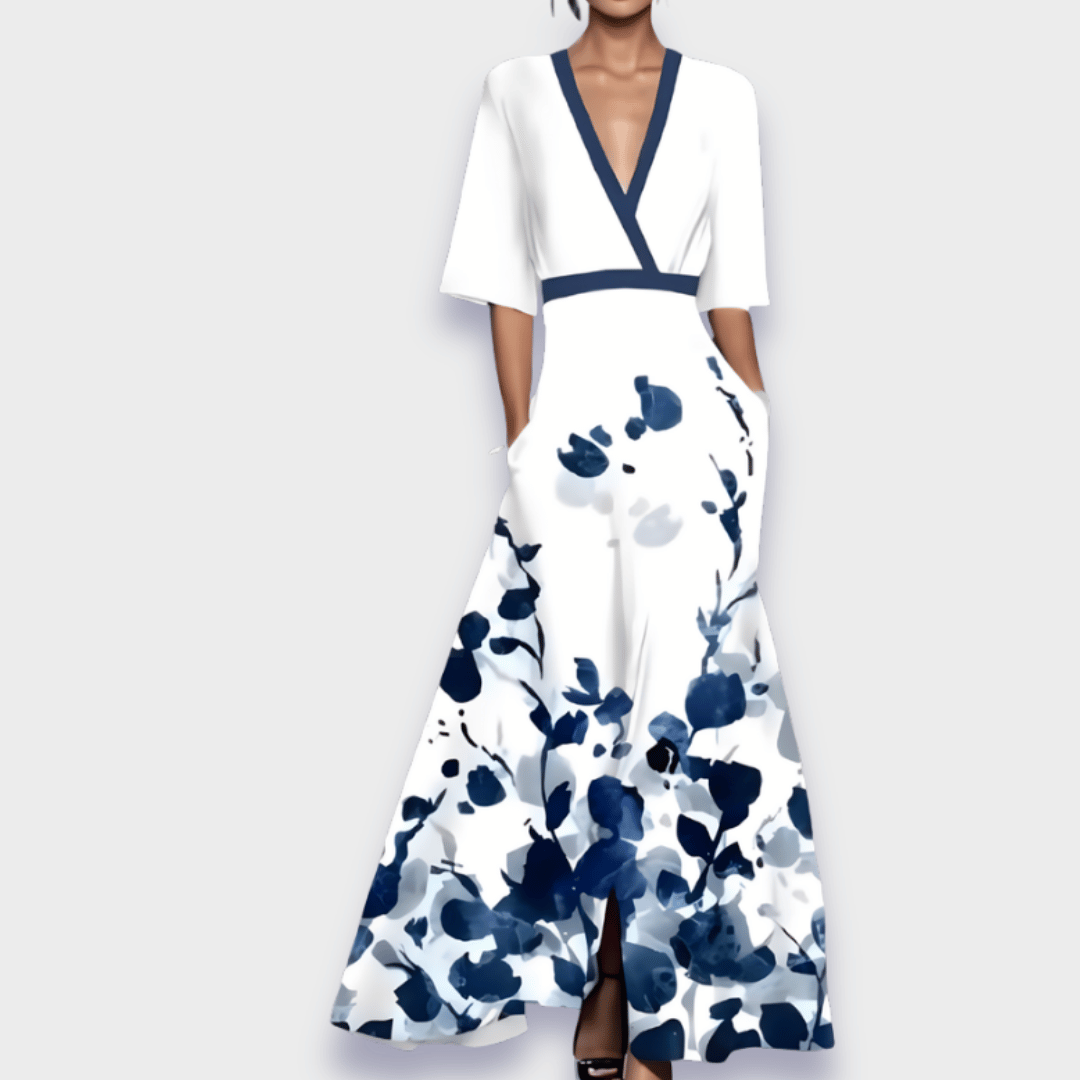 Eliana™ | Robe A-Line Fleurie Élégante