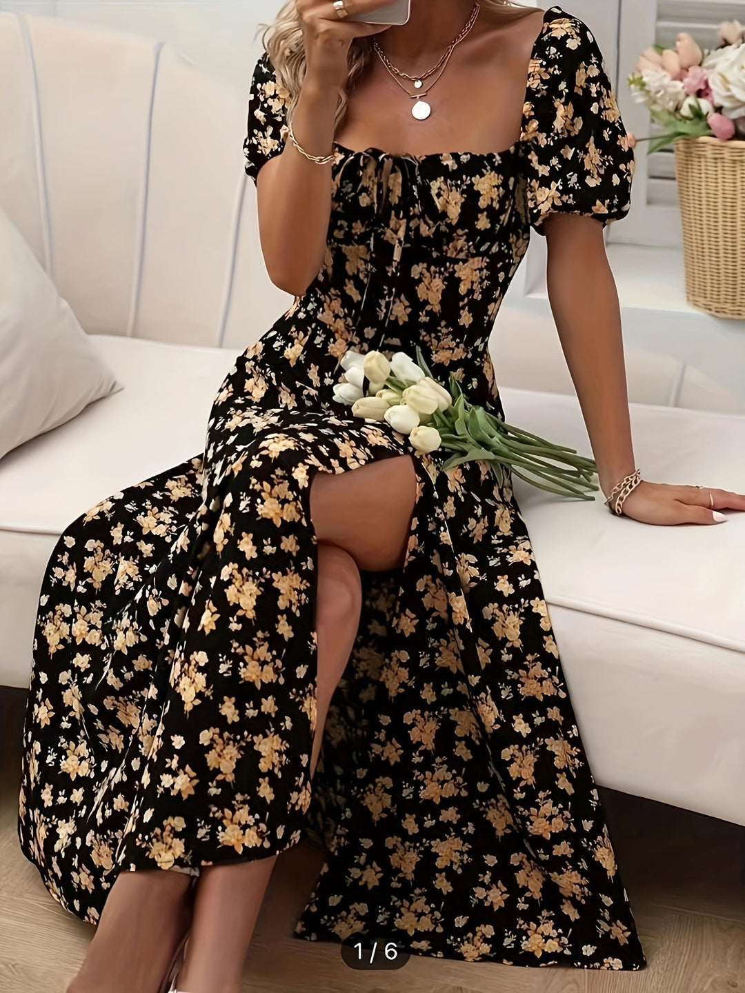 La Scintilla | Robe Élégante Florale Chloé
