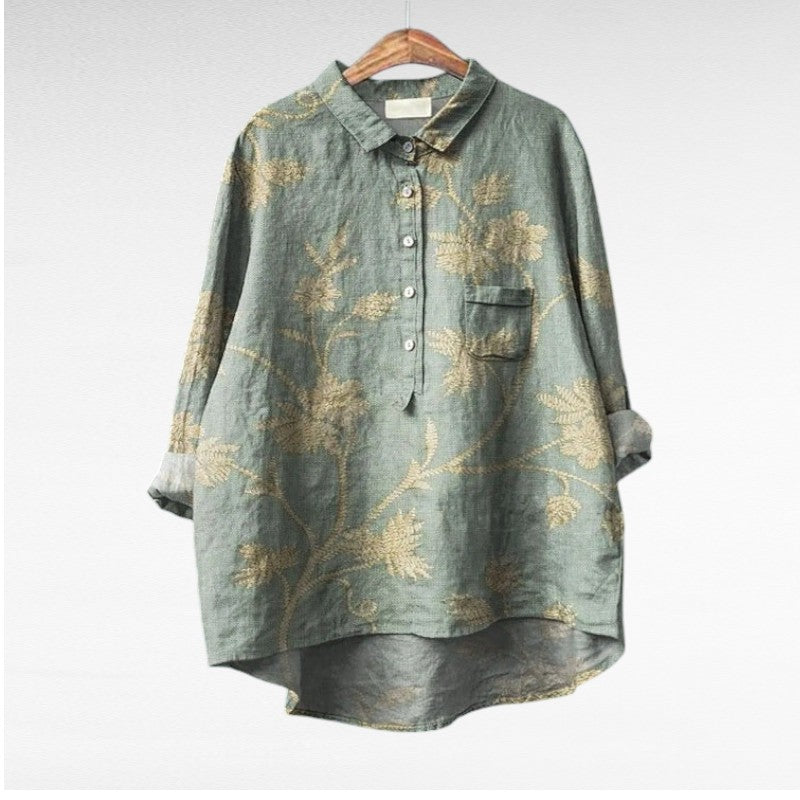 Claire | Blouse d'été en lin élégante