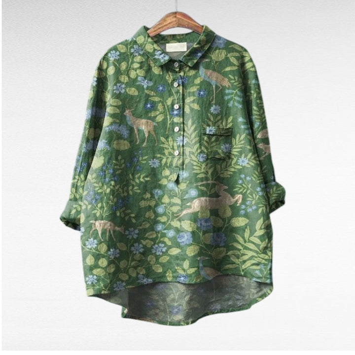 Claire | Blouse d'été en lin élégante