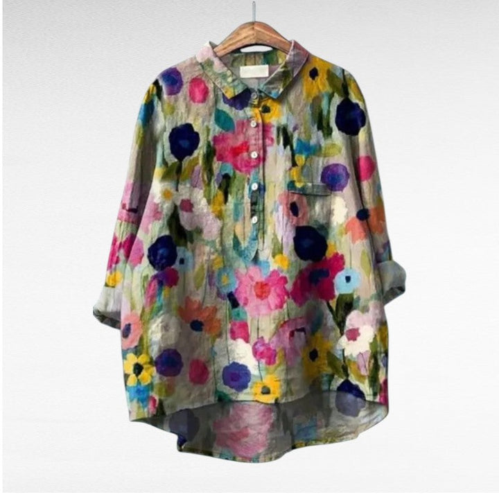 Claire | Blouse d'été en lin élégante