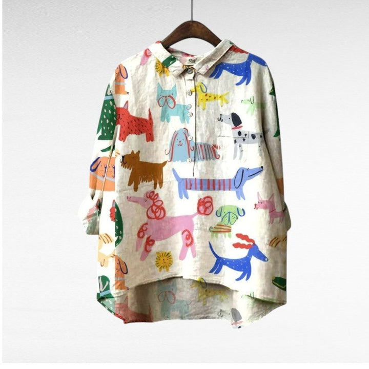 Amélie | Blouse d'été en lin élégante