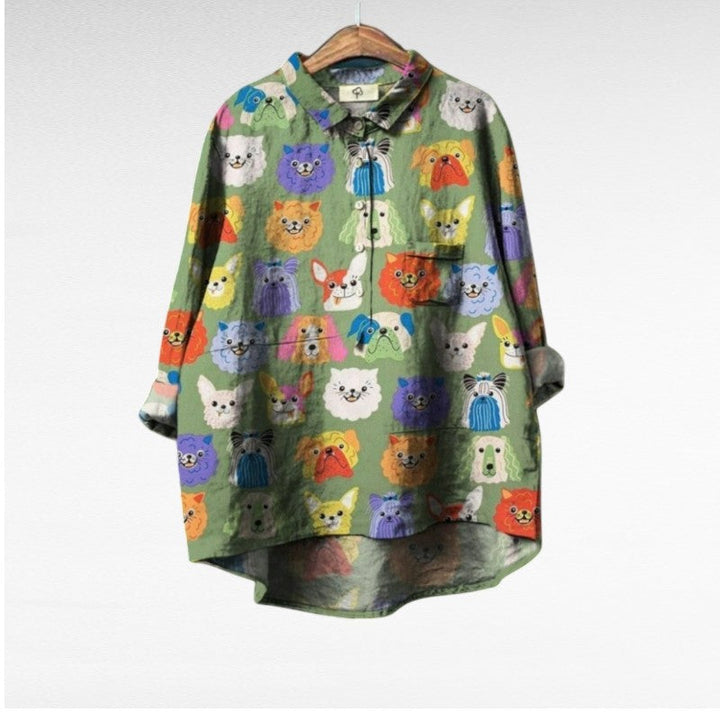 Amélie | Blouse d'été en lin élégante