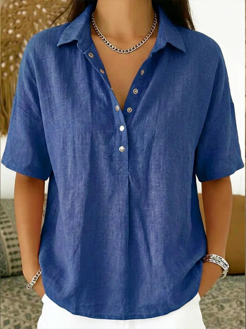 Willow | Blouse avec Col et Détails de Bouton