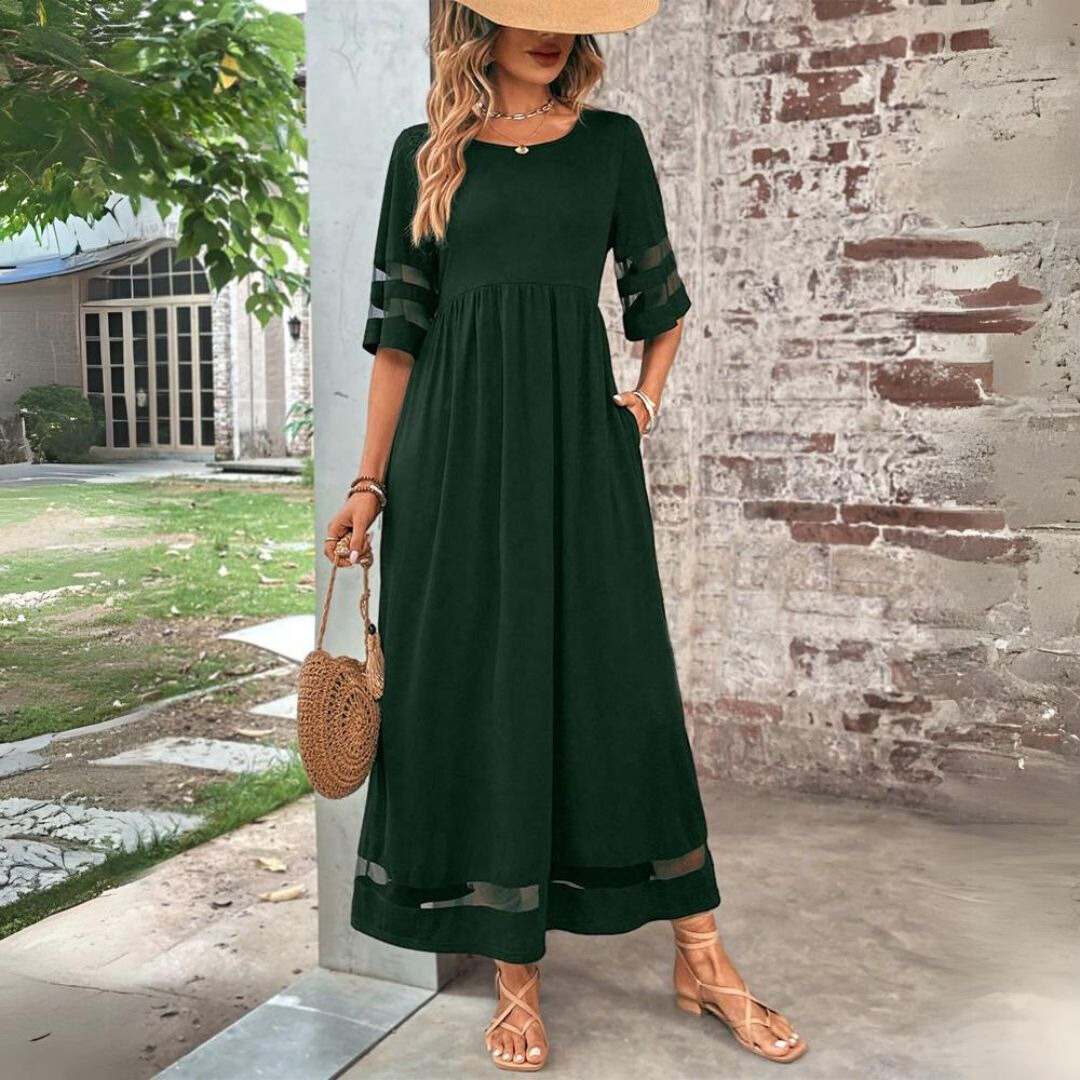 Aubrey™ – Robe midi flatteuse avec effet amincissant au niveau du ventre