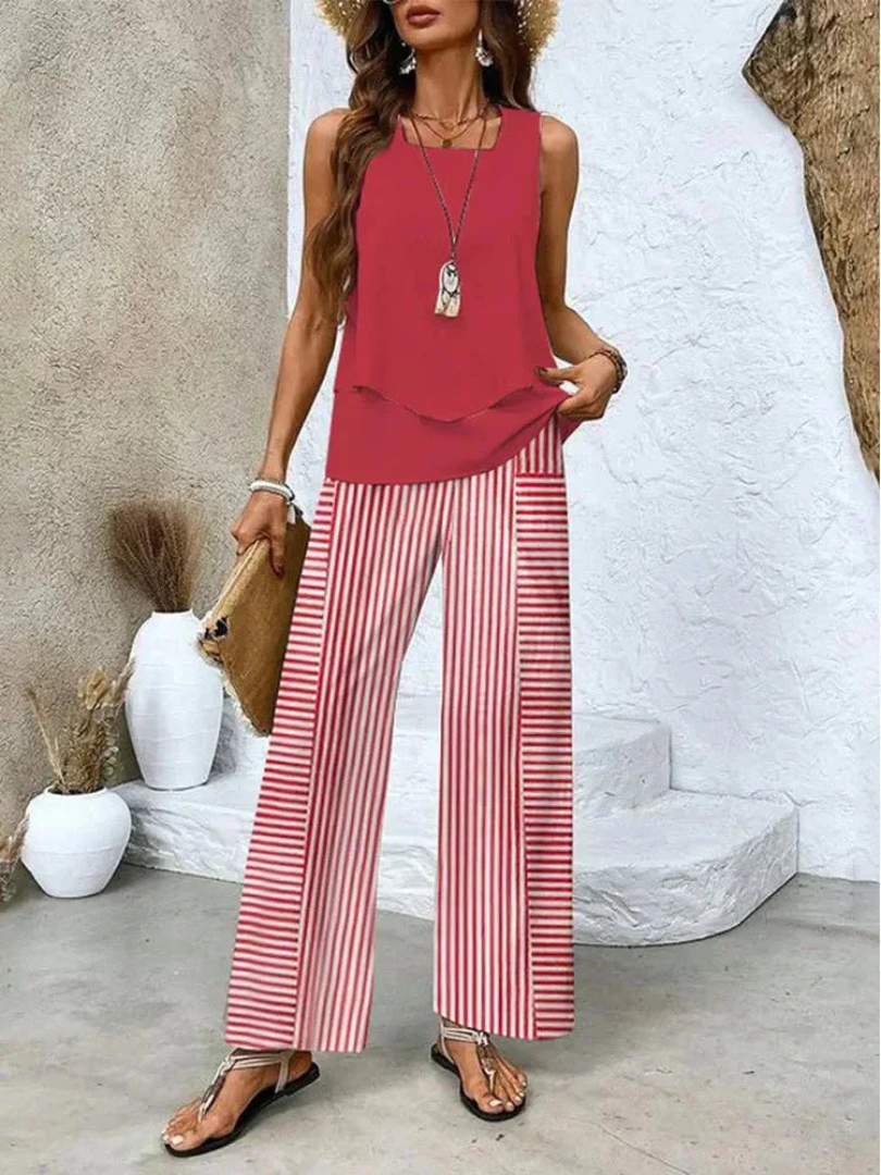 Ovelynra™ | Top sans manches et pantalon large