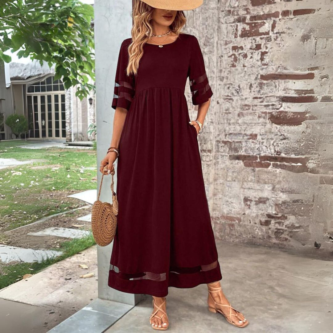 Aubrey™ – Robe midi flatteuse avec effet amincissant au niveau du ventre