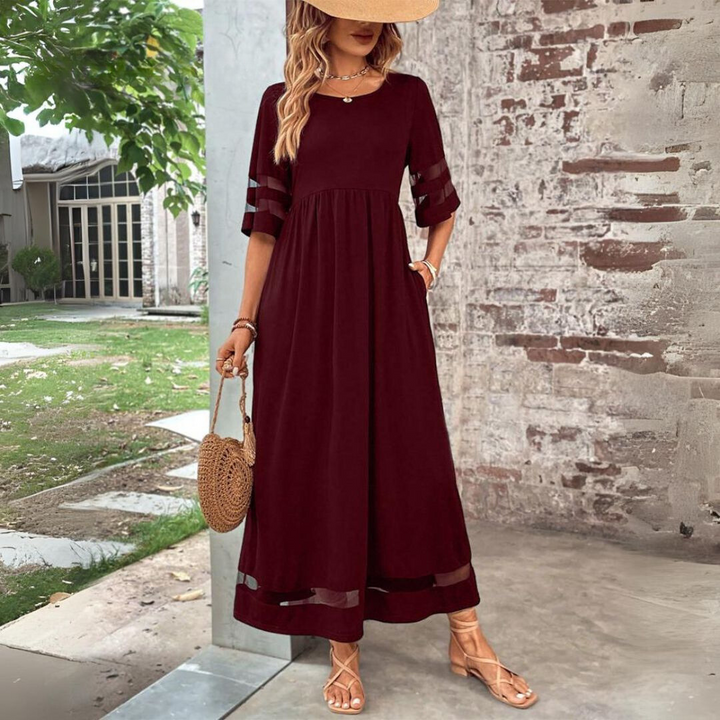 Aubrey™ – Robe midi flatteuse avec effet amincissant au niveau du ventre
