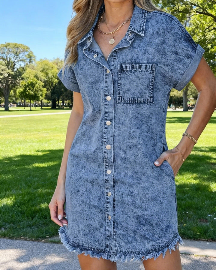 Kaelia | Robe chemise en jean