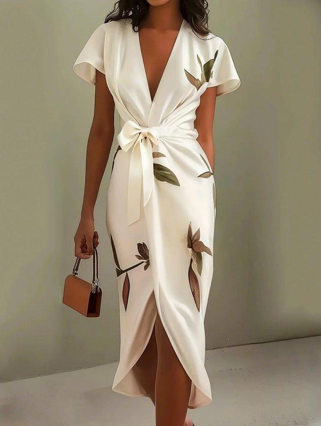 Amelia | Robe Enveloppante Florale Élégante
