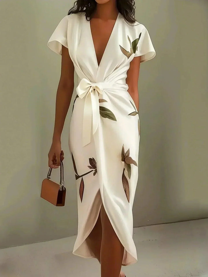 Amelia | Robe Enveloppante Florale Élégante