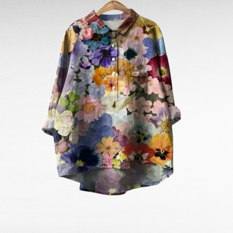 Élodie | Blouse d'été en lin élégant
