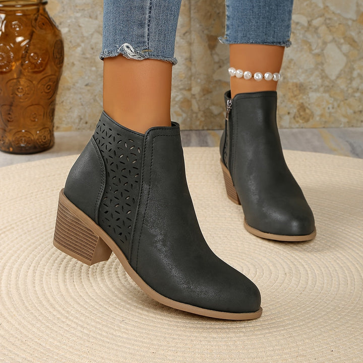 Elara · Bottines Élégantes en Cuir Respirant avec Confort Durable