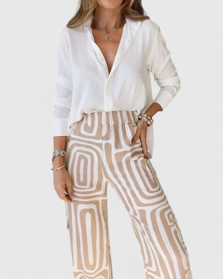 Elara · Ensemble Élégant Deux Pièces avec Ceinture Offerte