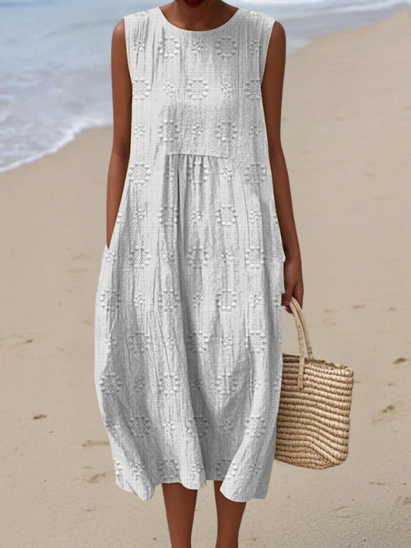 Rose™| Robe Midi Brodée