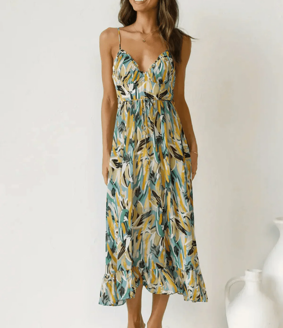 La Scintilla | Robe Midi Couleur Éclatante