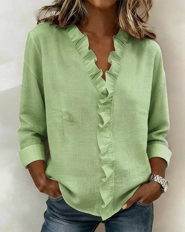 Elara · Blouse Élégante à Volants Claire