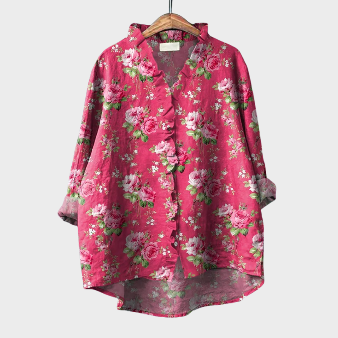 Tara | Blouse d'été en lin élégante