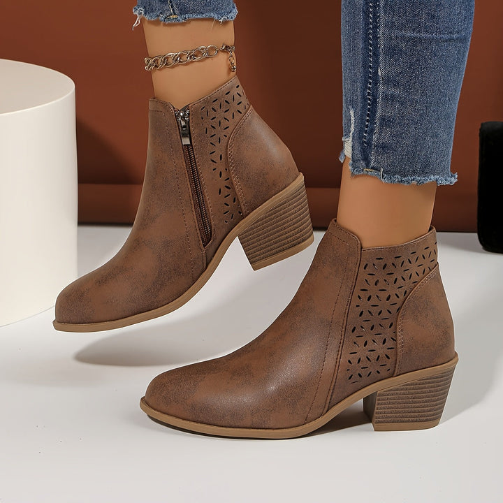 Elara · Bottines Élégantes en Cuir Respirant avec Confort Durable