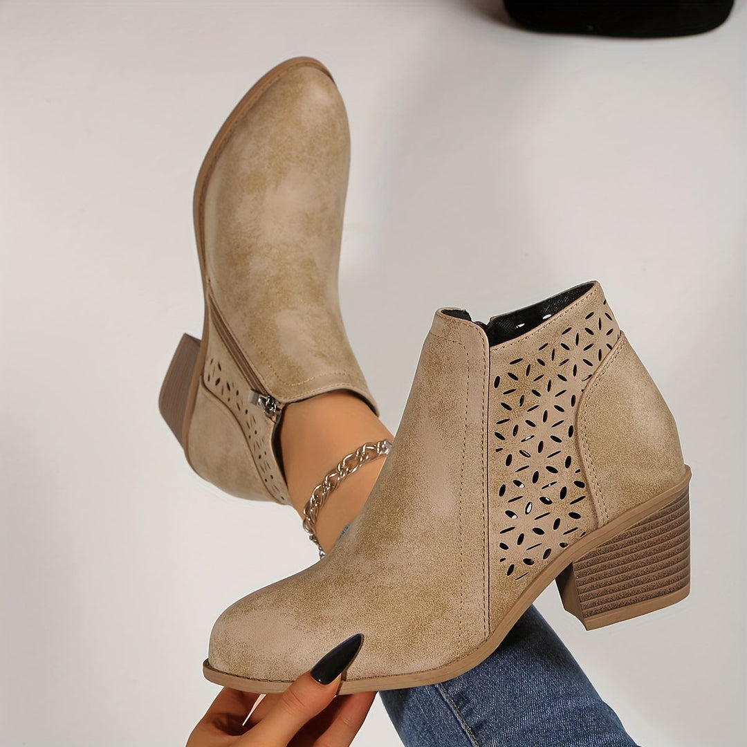 Elara · Bottines Élégantes en Cuir Respirant avec Confort Durable