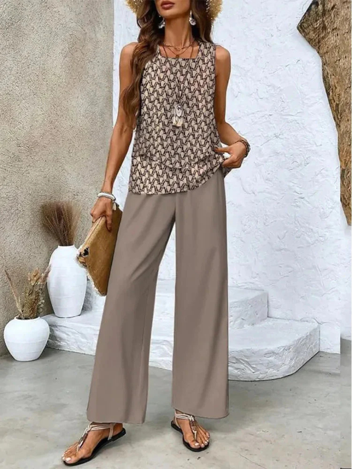 Ovelynra™ | Top sans manches et pantalon large