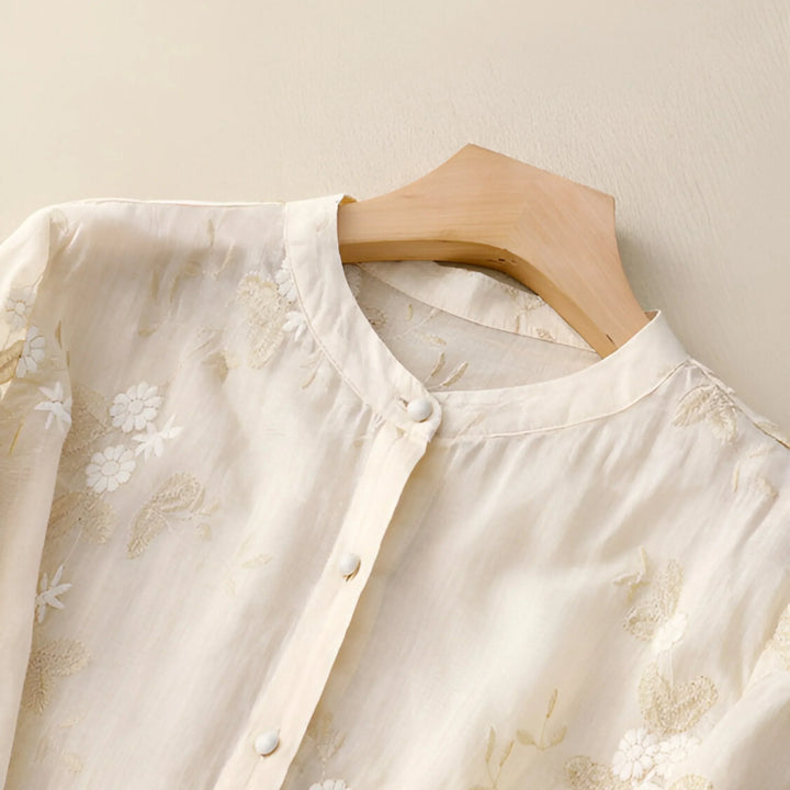 Elara · Top en Coton Brodé Mila