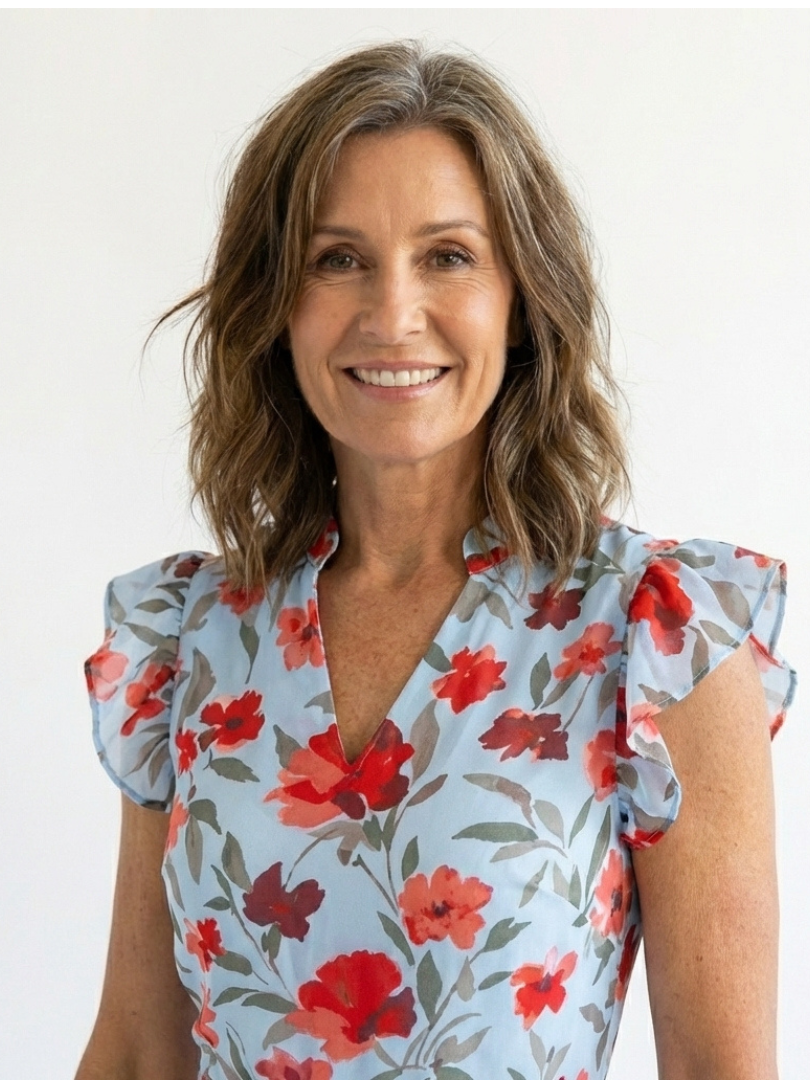 Lila | Robe Midi Évasée à Imprimé Floral