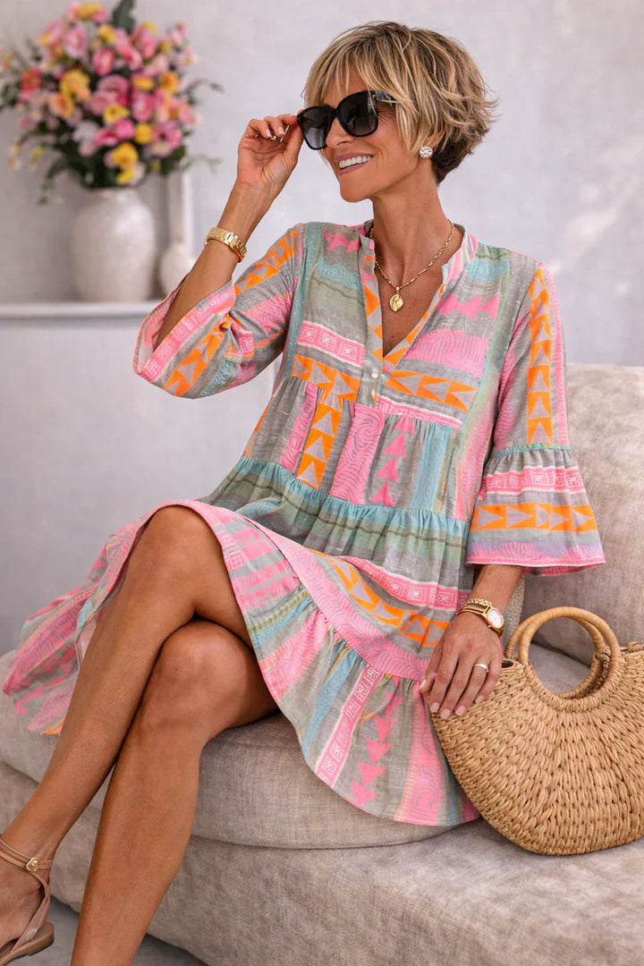 NOVA | Robe midi vivante avec un confort aérien pour le week-end