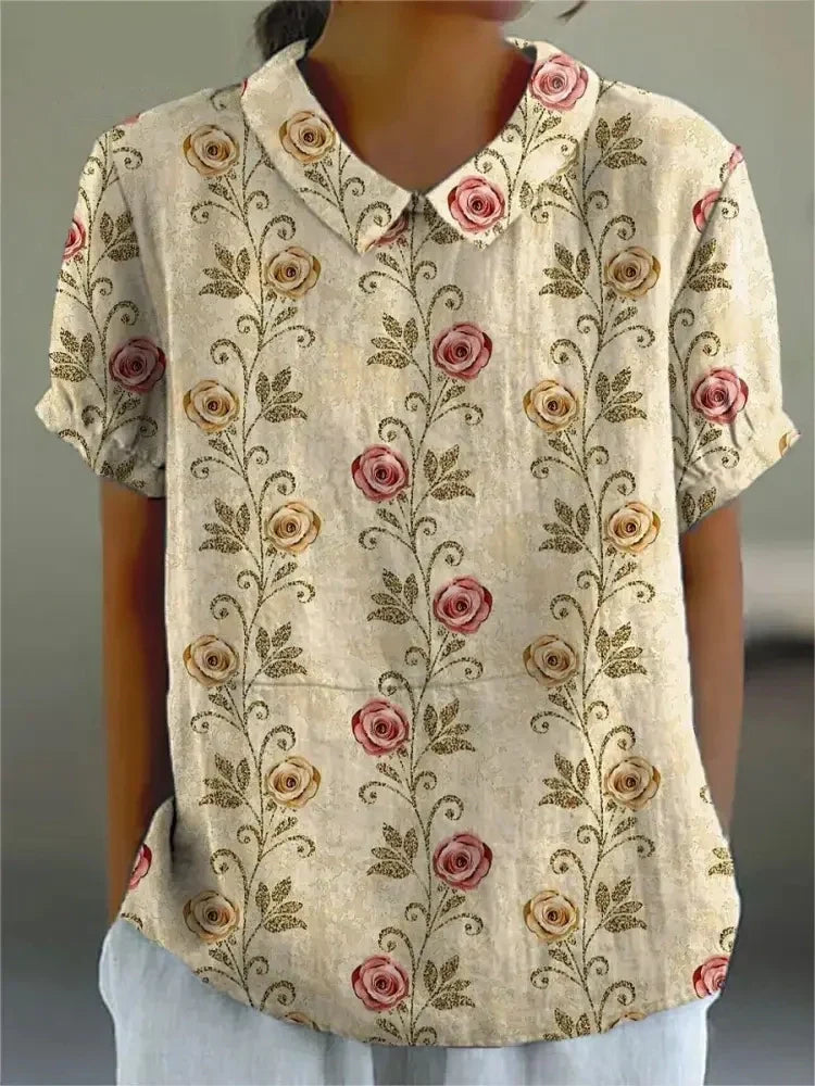 Elara · Élégante Blouse Fleurie
