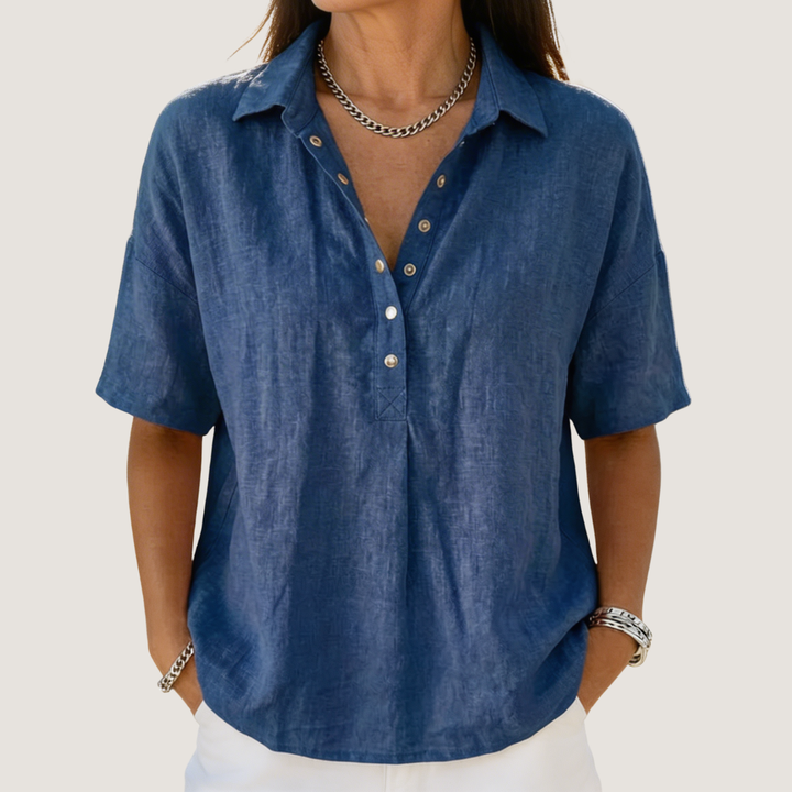 Willow | Blouse avec Col et Détails de Bouton
