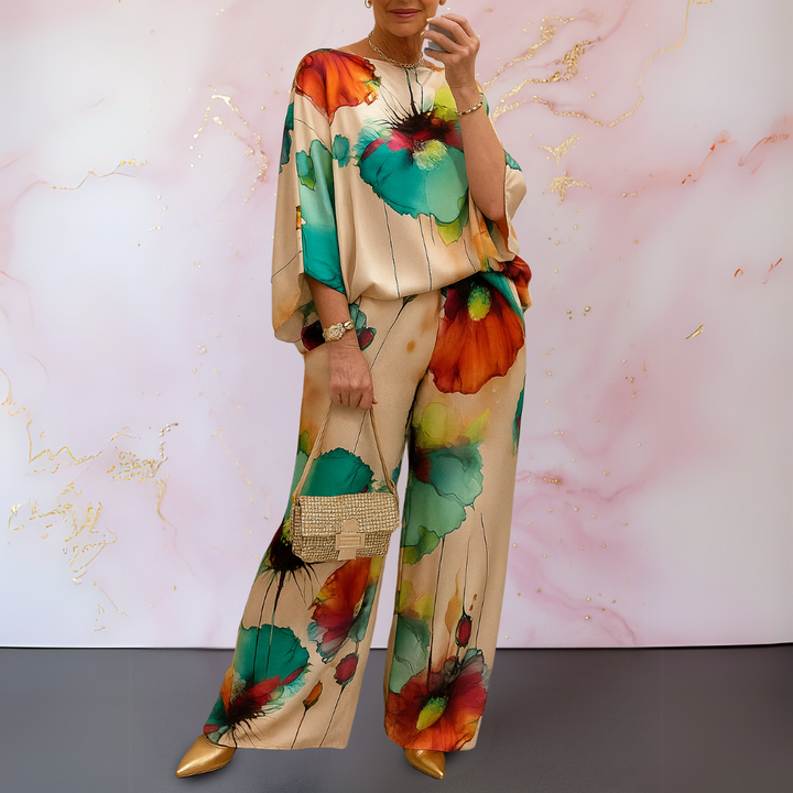 Elara · Ensemble Satin Élégant à Deux Pièces pour Femmes