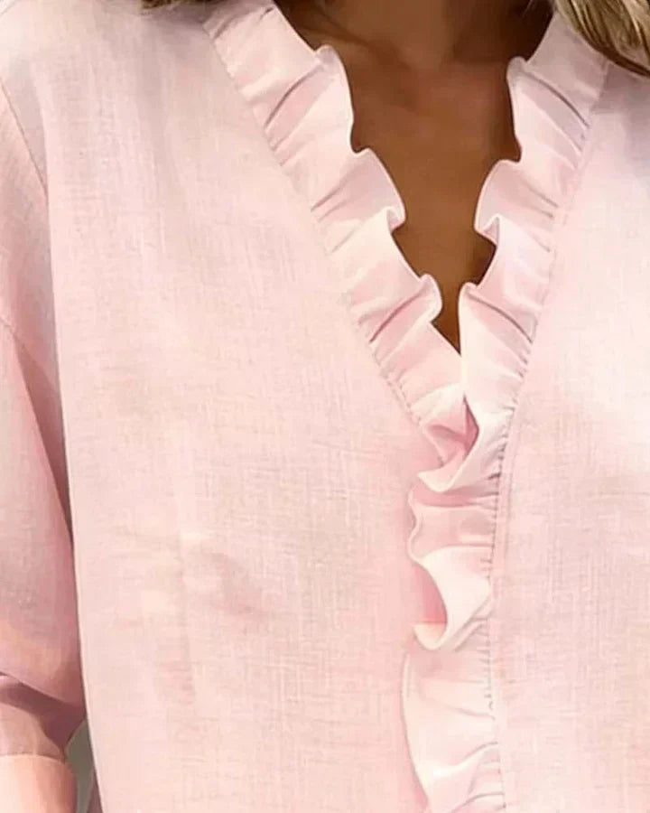 Elara · Blouse Élégante à Volants Claire
