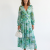 Althea | Robe Maxi Fleurie à Manches Longues