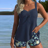 Laluna® | Tankini Rayé avec Short de Plage Deux Pièces