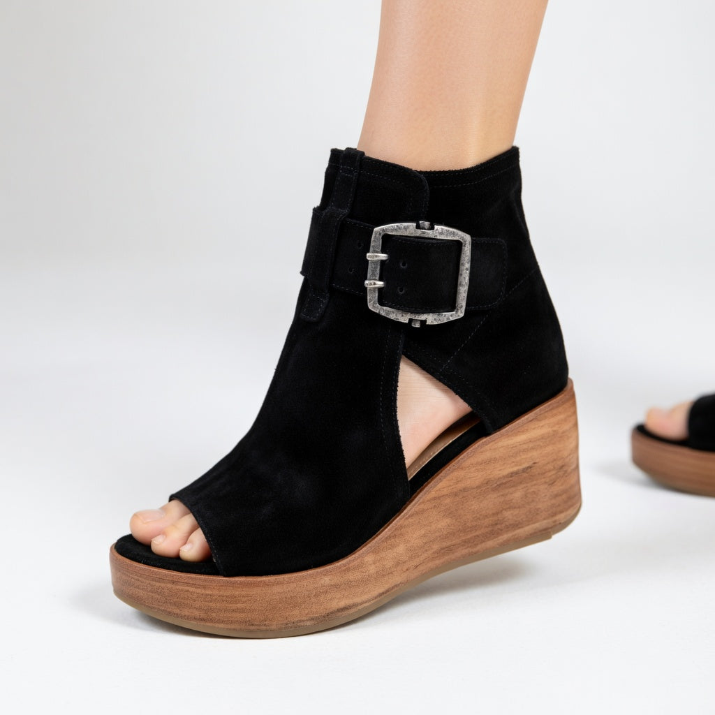 Sara | Bottines Ouvertes avec Talon au Design Moderne
