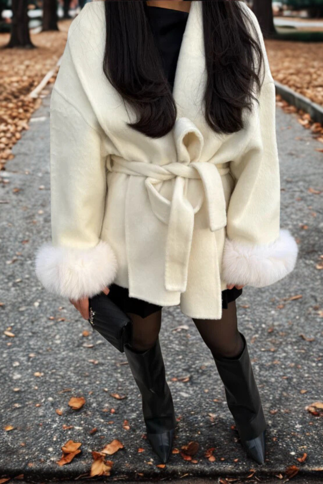 Elara · Manteau en Fourrure à Manches